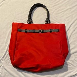 Red hand bag